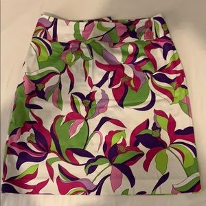 Floral skirt “Stretch A/Line”